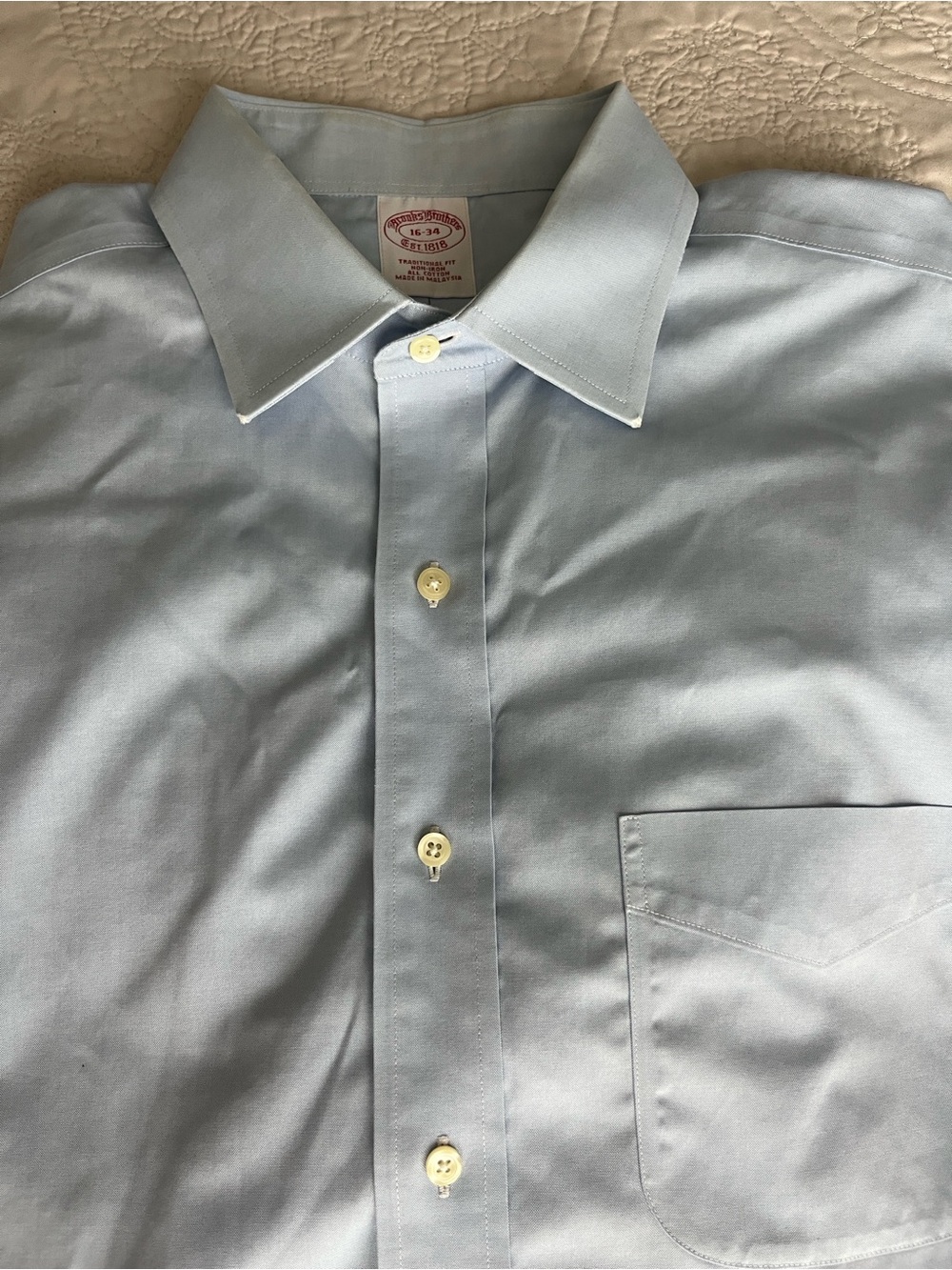 Brooks Brothers Traditional Extra-Relaxed-Fit Dress Shirt, Button-Down 16-34